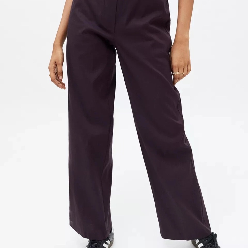 Urban Outfitters dark eggplant Colette Wide-Leg Pan - Picture 3 of 6